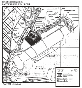 Projet aménagement battures de beauport - Plan PCRB - 1986